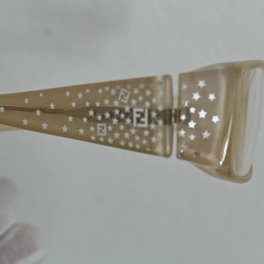 FENDI Readers Opague Cream Framed Sparkling Fendi Logo BNWOT